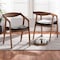 Baxton Studio Harland Mid-Century Modern Black Faux Leather Upholstered and 2-Piece Wood Dining Chair Set Set of 2 188-11679-ZORO - alternate 1
